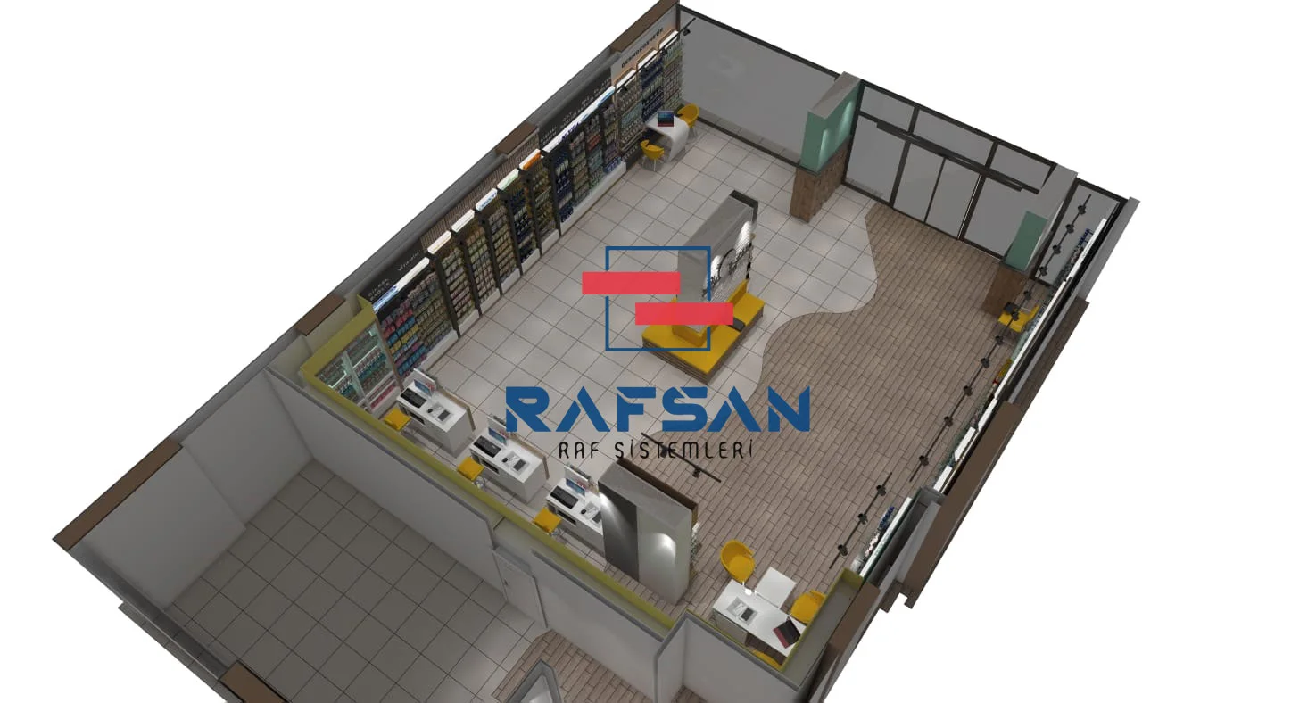 Eczane & Optik raf sistemi uygulaması 12
